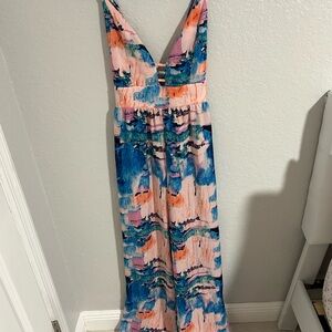 Colorful Abstract Maxi Dress